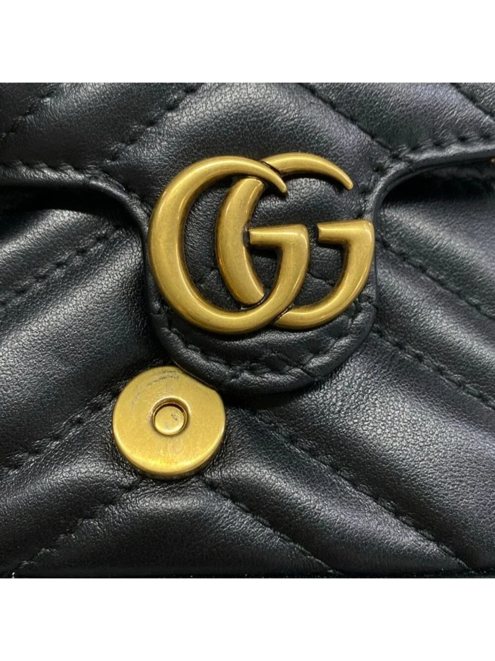 Gucci Handbag GG Marmont Black Leather